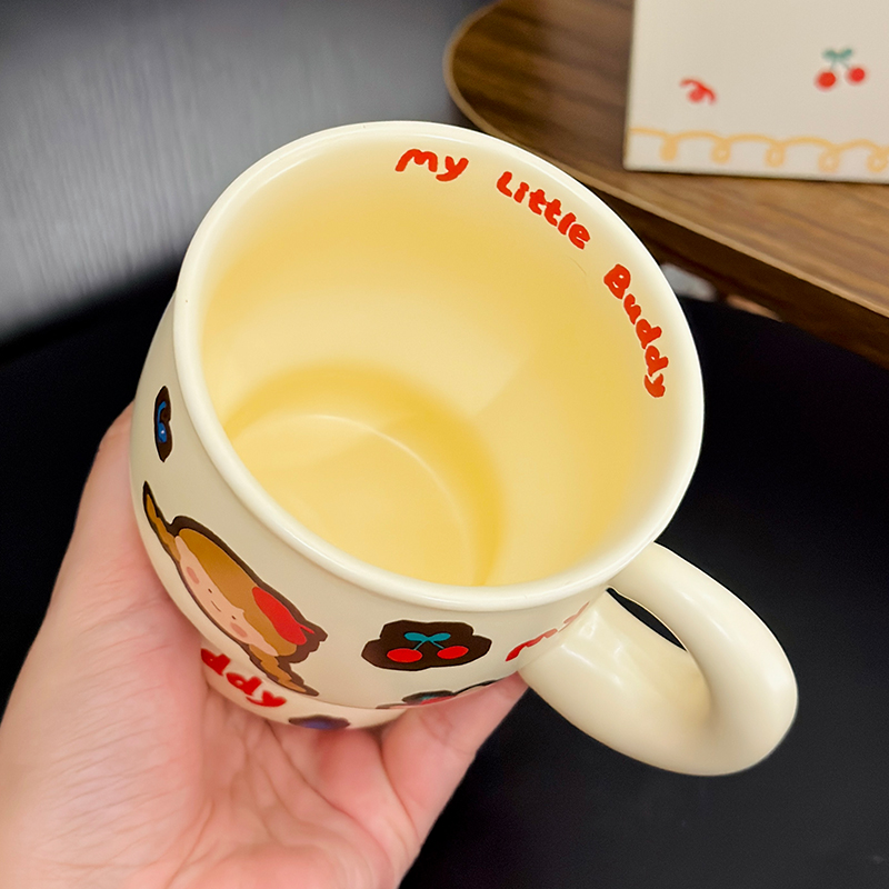 Chic Couple Ceramic Coffee Mugs - Perfect Gift for Girls' Graduation or Birthday, Stylish Home Drinkware Set Chic Couple Ceramic Coffee Mugs - Perfect Gift for Girls' Graduation or Birthday, Stylish Home Drinkware Set