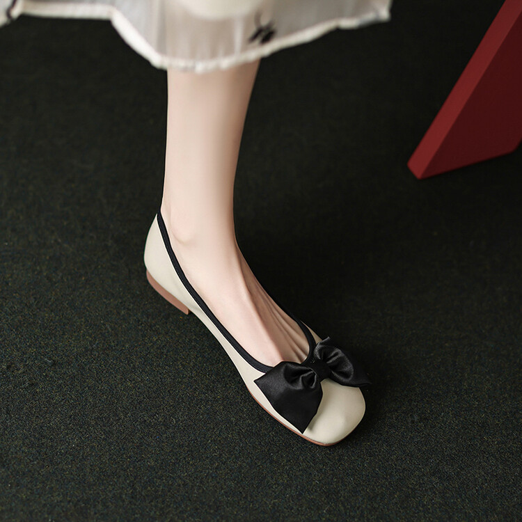 Chic Italian Bow Shallow Mouth Flat Loafers for Women - Versatile Genuine Leather Single Shoes in Fashionable Style Chic Italian Bow Shallow Mouth Flat Loafers for Women - Versatile Genuine Leather Single Shoes in Fashionable Style