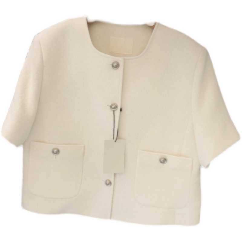 Chic Women's Suit Jacket in Small Fragrant Style - Summer 2025 White Design, Trendy Korean Style Blazer Chic Women's Suit Jacket in Small Fragrant Style - Summer 2025 White Design, Trendy Korean Style Blazer