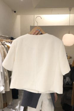 Chic Women's Suit Jacket in Small Fragrant Style - Summer 2025 White Design, Trendy Korean Style Blazer