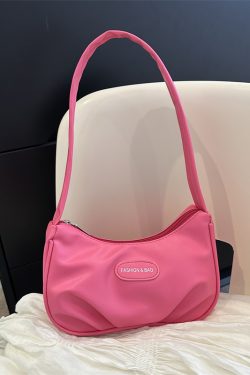 Chic Women's White Baguette Shoulder Bag - Versatile French Style Underarm Bag for Summer 2025