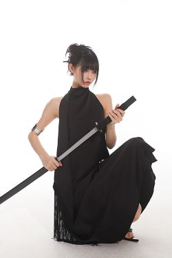 Chinese Style Dark Satin Halter Backless Vest and Mermaid Skirt Set - Slimming Elegant Outfit for Y2K and 90s Fashion