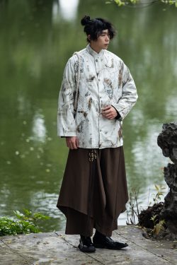 Chinese-Style Layered Retro Trousers for Men and Women - Loose Draped Long Pants for a High-End National Look