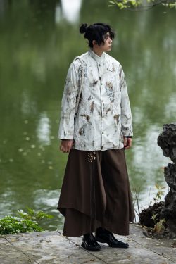 Chinese-Style Layered Retro Trousers for Men and Women - Loose Draped Long Pants for a High-End National Look