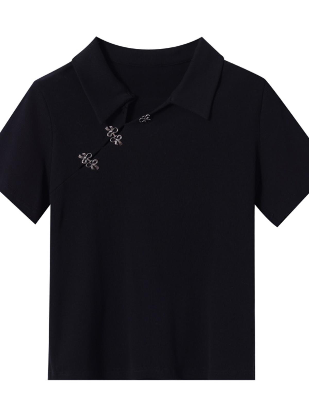 Chinese-Style Retro Short Sleeve T-Shirt for Women, Plus Size Polo Top, Spring Summer National Design, Vintage Aesthetic Chinese-Style Retro Short Sleeve T-Shirt for Women, Plus Size Polo Top, Spring Summer National Design, Vintage Aesthetic