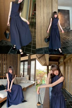 Chinese-Style Stand-Collar Vest and Half-Skirt Set for Women - Summer High-End Slimming Two-Piece Outfit