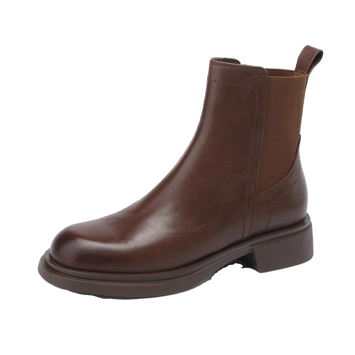 Chunky Heel Martin Boots in Italian-Style Soft Leather, 4 cm Comfort Sole, Cowhide, Trendy and Durable Footwear Chunky Heel Martin Boots in Italian-Style Soft Leather, 4 cm Comfort Sole, Cowhide, Trendy and Durable Footwear