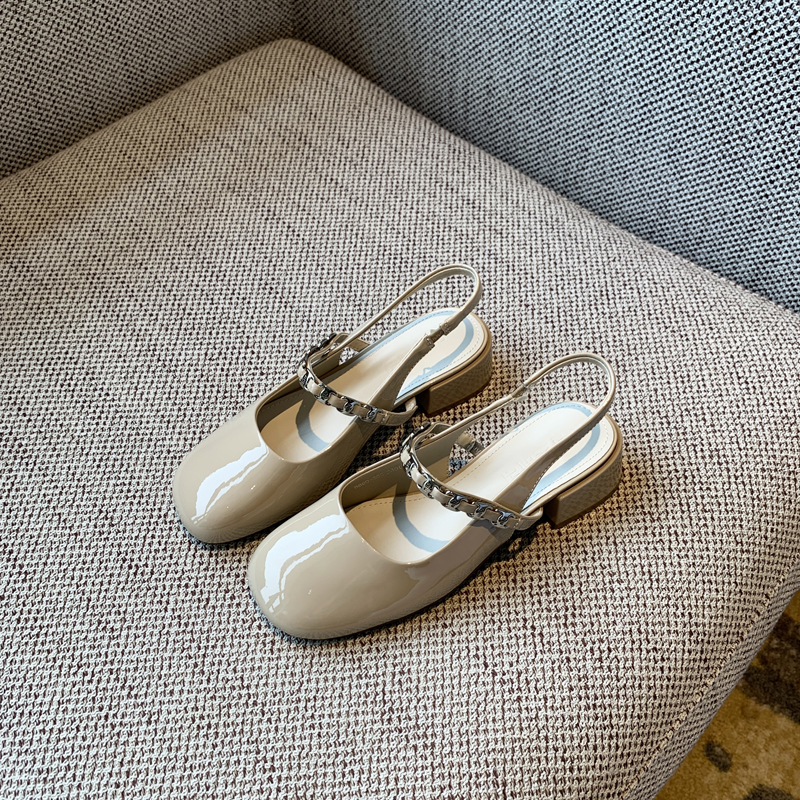 Chunky Heeled Open-Toe Sandals for Women - Summer 2025 Vintage Fairy Style Mary Jane Backless Flats Chunky Heeled Open-Toe Sandals for Women - Summer 2025 Vintage Fairy Style Mary Jane Backless Flats