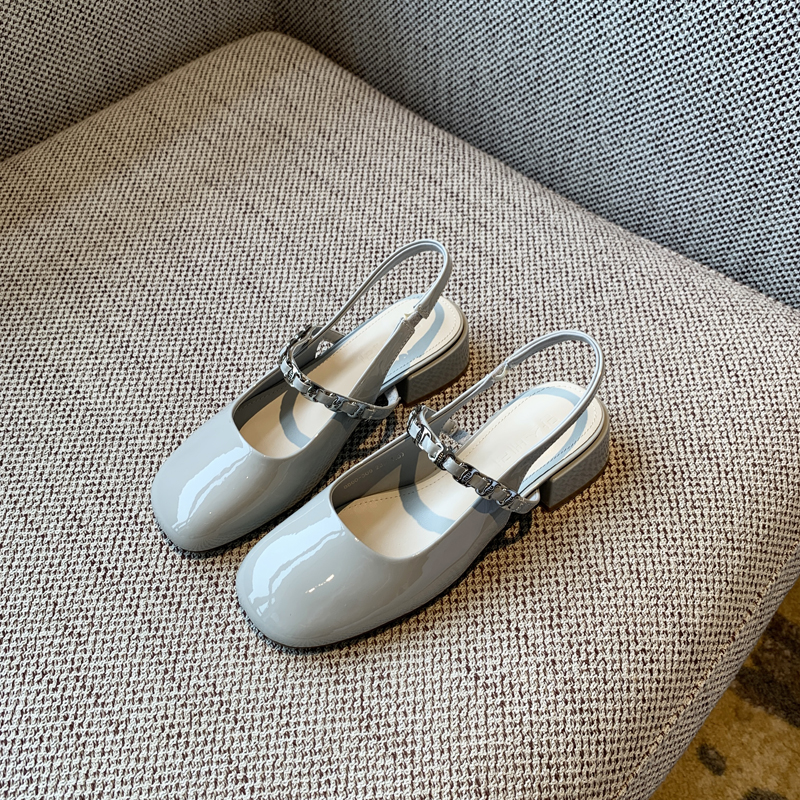 Chunky Heeled Open-Toe Sandals for Women - Summer 2025 Vintage Fairy Style Mary Jane Backless Flats Chunky Heeled Open-Toe Sandals for Women - Summer 2025 Vintage Fairy Style Mary Jane Backless Flats