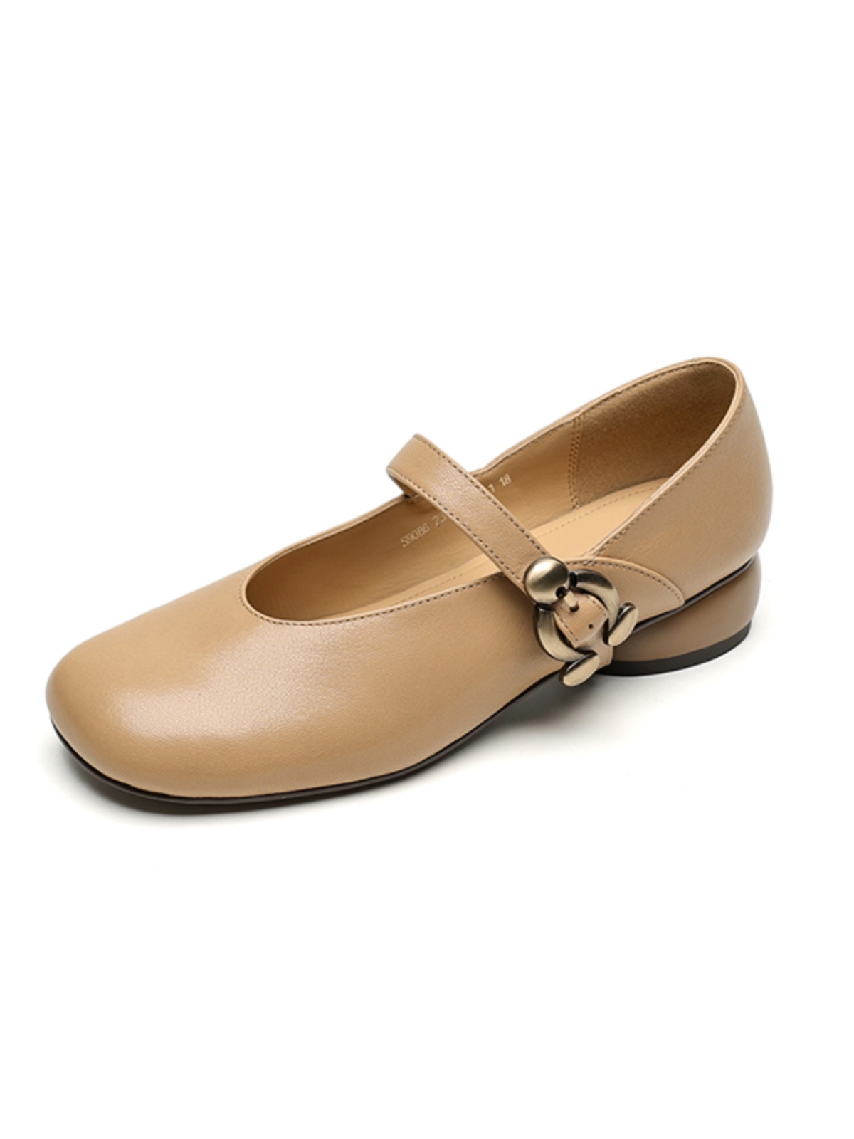 Chunky Mid-Heel Mary Jane Shoes for Women - Sheepskin Round Toe Flats in Forest Green - Spring Summer 2025 Fashion Chunky Mid-Heel Mary Jane Shoes for Women - Sheepskin Round Toe Flats in Forest Green - Spring Summer 2025 Fashion