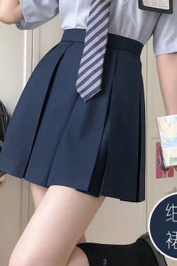 Cinch Waist White and Blue JK Uniform Shirt for Women - Pudding Bear Inspired Niche Top for Spring and Autumn Fashion