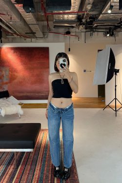 Classic American Low Waist Slim Straight Fit Butt-Hugging Jeans in ICVIBE Cone Fabric - Trendy Y2K Style Denim