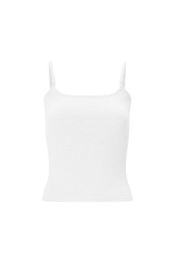 Classic Knitted Ribbed Fitted Tank Top - Versatile Basic Vest for Casual Wear, 90s Style, Essential Wardrobe Staple