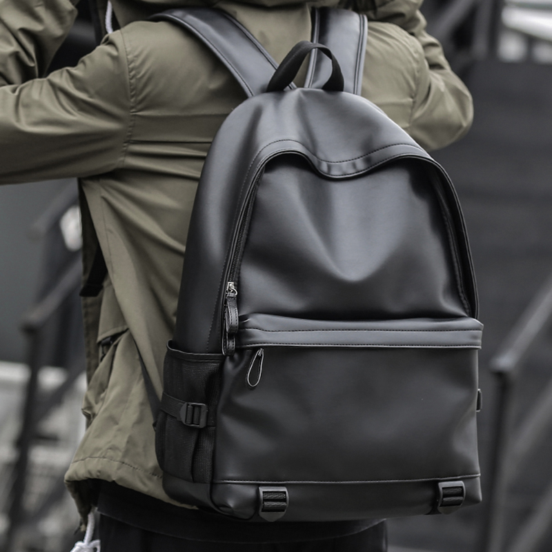 Classic Men's Leather Laptop Backpack - Large Capacity Casual College Book Bag Classic Men's Leather Laptop Backpack - Large Capacity Casual College Book Bag