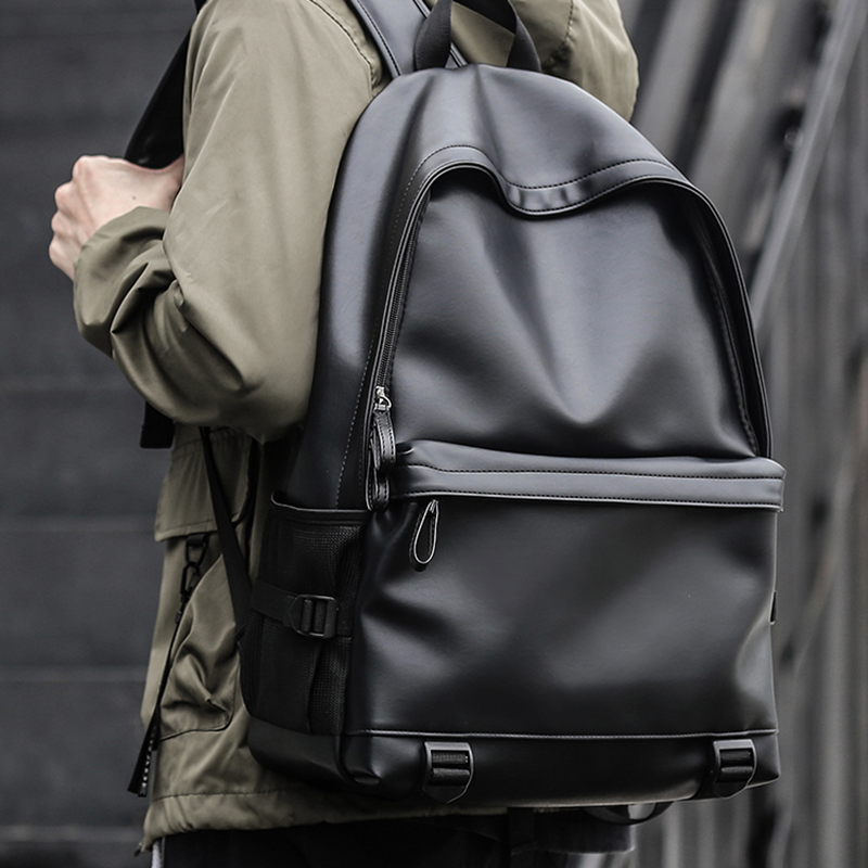 Classic Men's Leather Laptop Backpack - Large Capacity Casual College Book Bag Classic Men's Leather Laptop Backpack - Large Capacity Casual College Book Bag