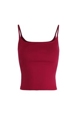 Classic Padded Strap Tank Top with Double-Layer Design for Slim Fit and Side Breast Coverage - Perfect for Y2K and Everyday Style
