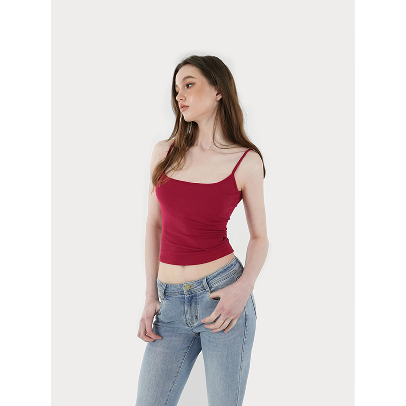 Classic Padded Strap Tank Top with Double-Layer Design for Slim Fit and Side Breast Coverage - Perfect for Y2K and Everyday Style Classic Padded Strap Tank Top with Double-Layer Design for Slim Fit and Side Breast Coverage - Perfect for Y2K and Everyday Style