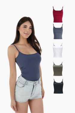 Classic Padded Strap Tank Top with Double-Layer Design for Slim Fit and Side Breast Coverage - Perfect for Y2K and Everyday Style