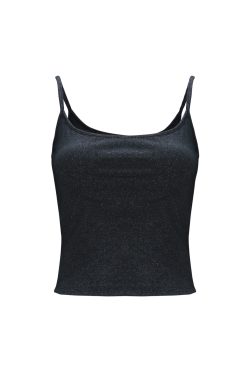 Classic Padded Strap Tank Top with Double-Layer Design for Slim Fit and Side Breast Coverage - Perfect for Y2K and Everyday Style