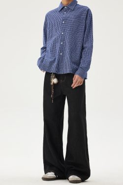 Classic Raw Denim Washed Wide-Leg Jeans for Men – Loose Fit Casual Versatile Long Pants for Spring and Summer Fashion