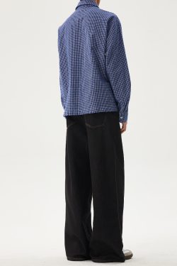 Classic Raw Denim Washed Wide-Leg Jeans for Men – Loose Fit Casual Versatile Long Pants for Spring and Summer Fashion