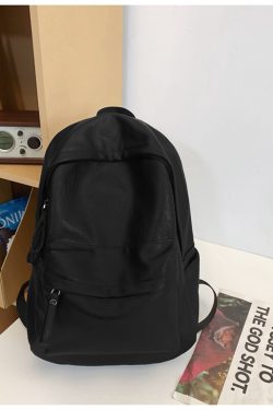 Classic Retro Unisex Soft Leather Backpack - Waterproof Solid Color Laptop Bag for Students and Daily Use