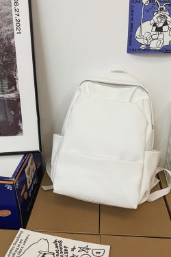 Classic Solid Color Water-Resistant Backpack for Women, High-End Versatile Large-Capacity Student Bag, Trendy Everyday Style