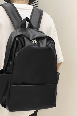 Classic Solid Color Water-Resistant Backpack for Women, High-End Versatile Large-Capacity Student Bag, Trendy Everyday Style