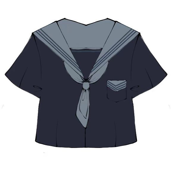 Cloud Sailor Girl High School JK Uniform Outfit Set - Camellia Print Long & Short Sleeve Top, Classic Sailor Style Cloud Sailor Girl High School JK Uniform Outfit Set - Camellia Print Long & Short Sleeve Top, Classic Sailor Style