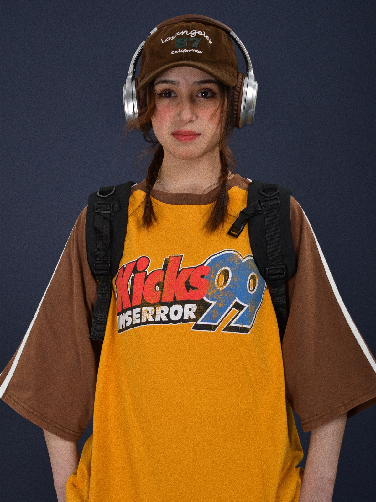 Color-Block Retro Sports Short Sleeve T-Shirt for Summer - Loose Fit Distressed Double Stripe Trendy Style Color-Block Retro Sports Short Sleeve T-Shirt for Summer - Loose Fit Distressed Double Stripe Trendy Style