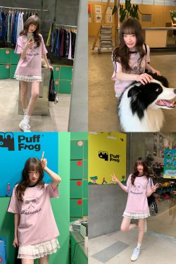 Color-Block Woven Strap Sports T-Shirt for Women - American Style Summer Top, Loose Fit, Slimming Design, Trendy Casual Wear