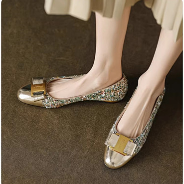 Color-Blocked Bow Flat Shoes for Women - Italian Style, Versatile French Fashion, Shallow Mouth Design, Chic & Elegant Footwear Color-Blocked Bow Flat Shoes for Women - Italian Style, Versatile French Fashion, Shallow Mouth Design, Chic & Elegant Footwear