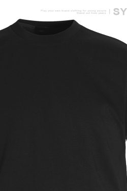 Color-Blocked Cuff Round Neck Short Sleeve T-Shirt for Men - American Retro Summer Casual Top, Y2K Style