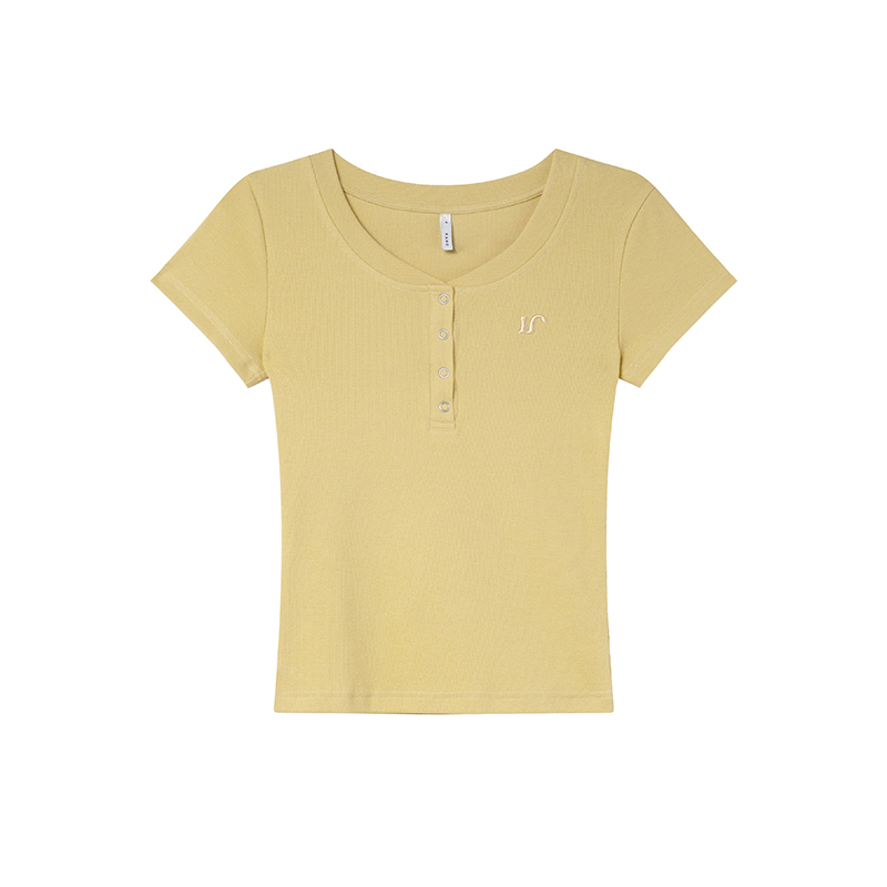 Color-Blocked Embroidered Short-Sleeve Women's T-Shirt - American Retro Style, Slim Fit, Flattering Summer Top Color-Blocked Embroidered Short-Sleeve Women's T-Shirt - American Retro Style, Slim Fit, Flattering Summer Top