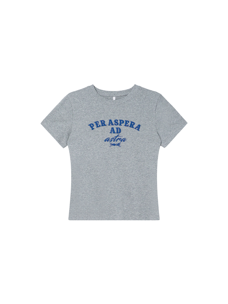 Color-Blocked Letter Printed Slim Fit Short Sleeve T-Shirt for Women - Casual Summer 2025 Round Neck Top, Trendy Everyday Wear Color-Blocked Letter Printed Slim Fit Short Sleeve T-Shirt for Women - Casual Summer 2025 Round Neck Top, Trendy Everyday Wear