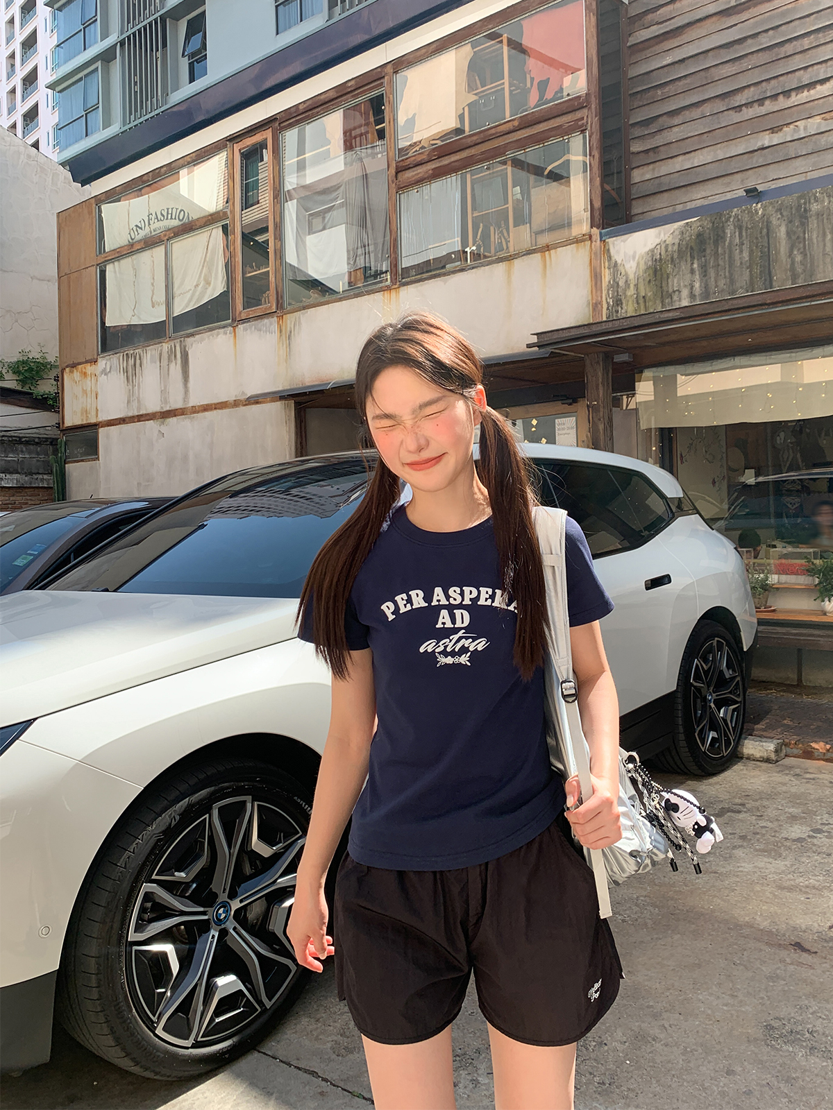 Color-Blocked Letter Printed Slim Fit Short Sleeve T-Shirt for Women - Casual Summer 2025 Round Neck Top, Trendy Everyday Wear Color-Blocked Letter Printed Slim Fit Short Sleeve T-Shirt for Women - Casual Summer 2025 Round Neck Top, Trendy Everyday Wear