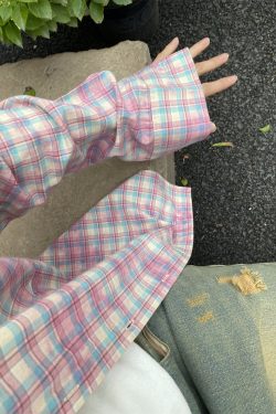 Color-Blocked Patchwork Plaid Long Sleeve Shirt Jacket for Men and Women - Retro Loose Casual Checkered Top for Spring, Summer, Autumn