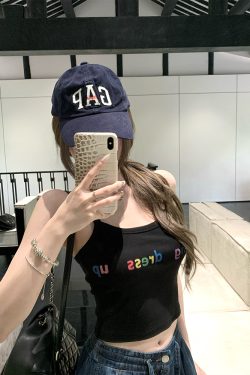 Color-Blocked Printed Sleeveless Crop Top for Women - Fun Summer Casual Style, Pure Desire, Trendy Summer Fashion