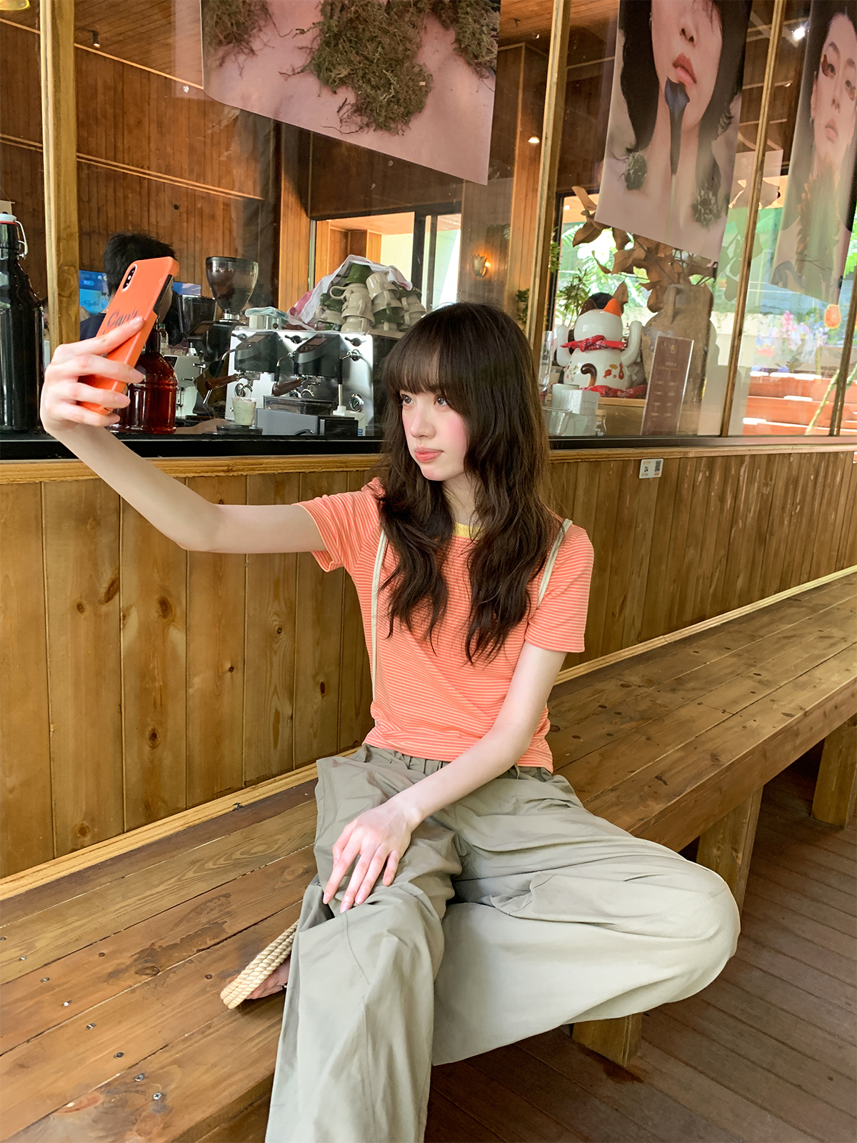 Color-Blocked Round Neck Striped T-Shirt for Women - Summer Casual Short Sleeve Top, Elegant Pure Cotton Blouse, Age-Reducing Style Color-Blocked Round Neck Striped T-Shirt for Women - Summer Casual Short Sleeve Top, Elegant Pure Cotton Blouse, Age-Reducing Style