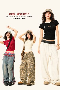 Color-Blocked Short Sleeve T-Shirt for Women - Retro Summer Slim-Fit Cropped Top, Casual 90s Sports Style