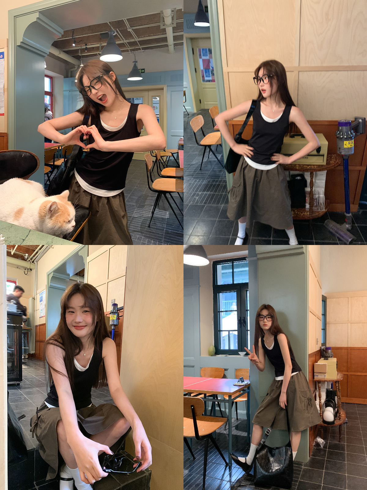 Color-Blocking Faux Two-Piece Vest for Women - Summer Slim Fit Sleeveless Outerwear, Casual Chic Style Color-Blocking Faux Two-Piece Vest for Women - Summer Slim Fit Sleeveless Outerwear, Casual Chic Style