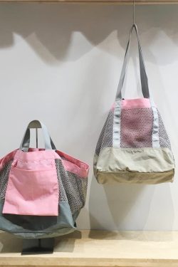 Color-Blocking Net Shoulder Bag - Summer Casual Large Capacity Reversible Shopping Bag for Trendy Niche Style