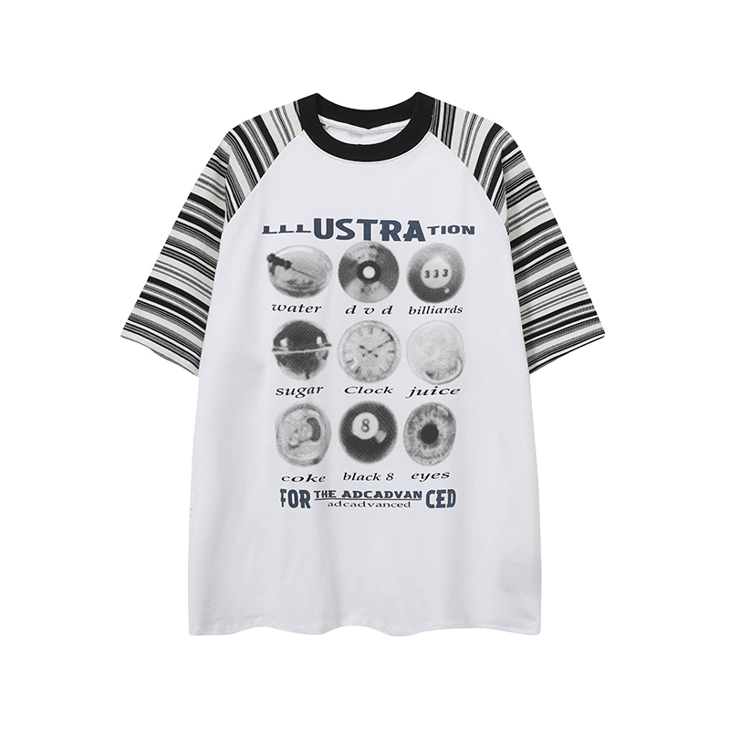 Color-Blocking Raglan Short Sleeve T-Shirt for Men and Women - Trendy Summer Couple Top, American Street Style Fashion Color-Blocking Raglan Short Sleeve T-Shirt for Men and Women - Trendy Summer Couple Top, American Street Style Fashion