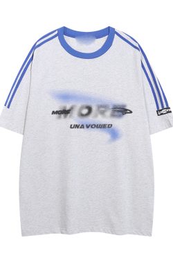 Color-Blocking Short-Sleeve T-Shirt for Women - Retro American Style, Youthful Vitality, Summer Essential