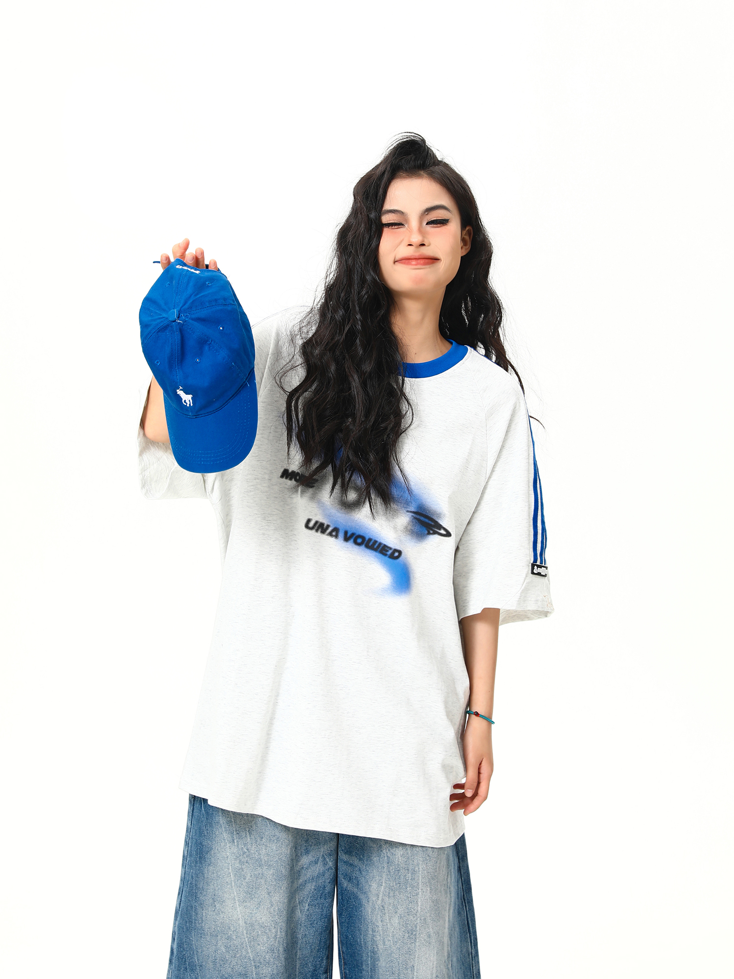 Color-Blocking Short-Sleeve T-Shirt for Women - Retro American Style, Youthful Vitality, Summer Essential Color-Blocking Short-Sleeve T-Shirt for Women - Retro American Style, Youthful Vitality, Summer Essential