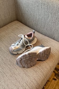 Color-Blocking Thick-Soled Dad Shoes for Women, Trendy 2025 Lace-Up Mesh Casual Sneakers, Versatile Y2K Style Sports Footwear