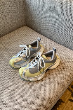 Color-Blocking Thick-Soled Dad Shoes for Women, Trendy 2025 Lace-Up Mesh Casual Sneakers, Versatile Y2K Style Sports Footwear