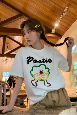 Colorful Embroidered Dog T-Shirt for Women - Summer Loose Fit Pure Cotton Short Sleeve Top, Cute and Fun Pet Lover Style