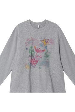 Colorful Panda Print Loose Fit T-Shirt for Women - Summer Short and Long Sleeve Top, Petite Style, Cute Casual Wear