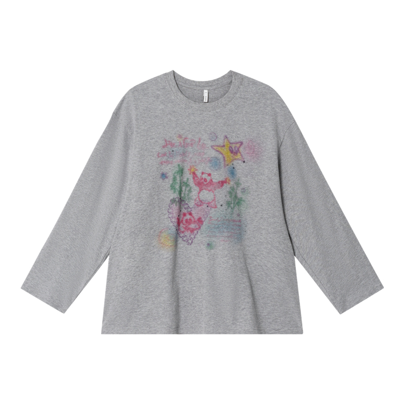 Colorful Panda Print Loose Fit T-Shirt for Women - Summer Short and Long Sleeve Top, Petite Style, Cute Casual Wear Colorful Panda Print Loose Fit T-Shirt for Women - Summer Short and Long Sleeve Top, Petite Style, Cute Casual Wear